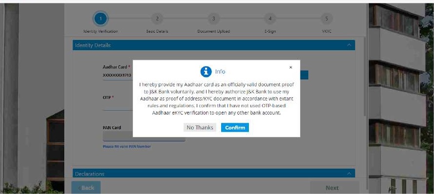 open account in jk bank online